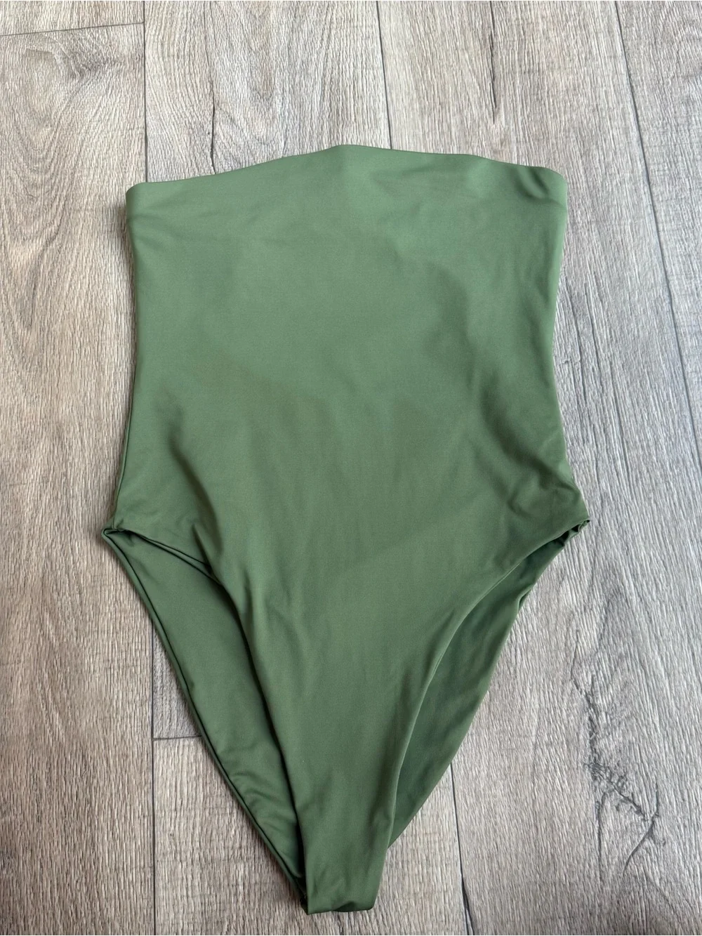 Free People x Toast signature tube one piece swimsuit size XL army deep green